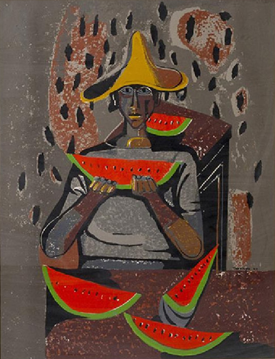 Watermelon Eater by Rufino Tamayo